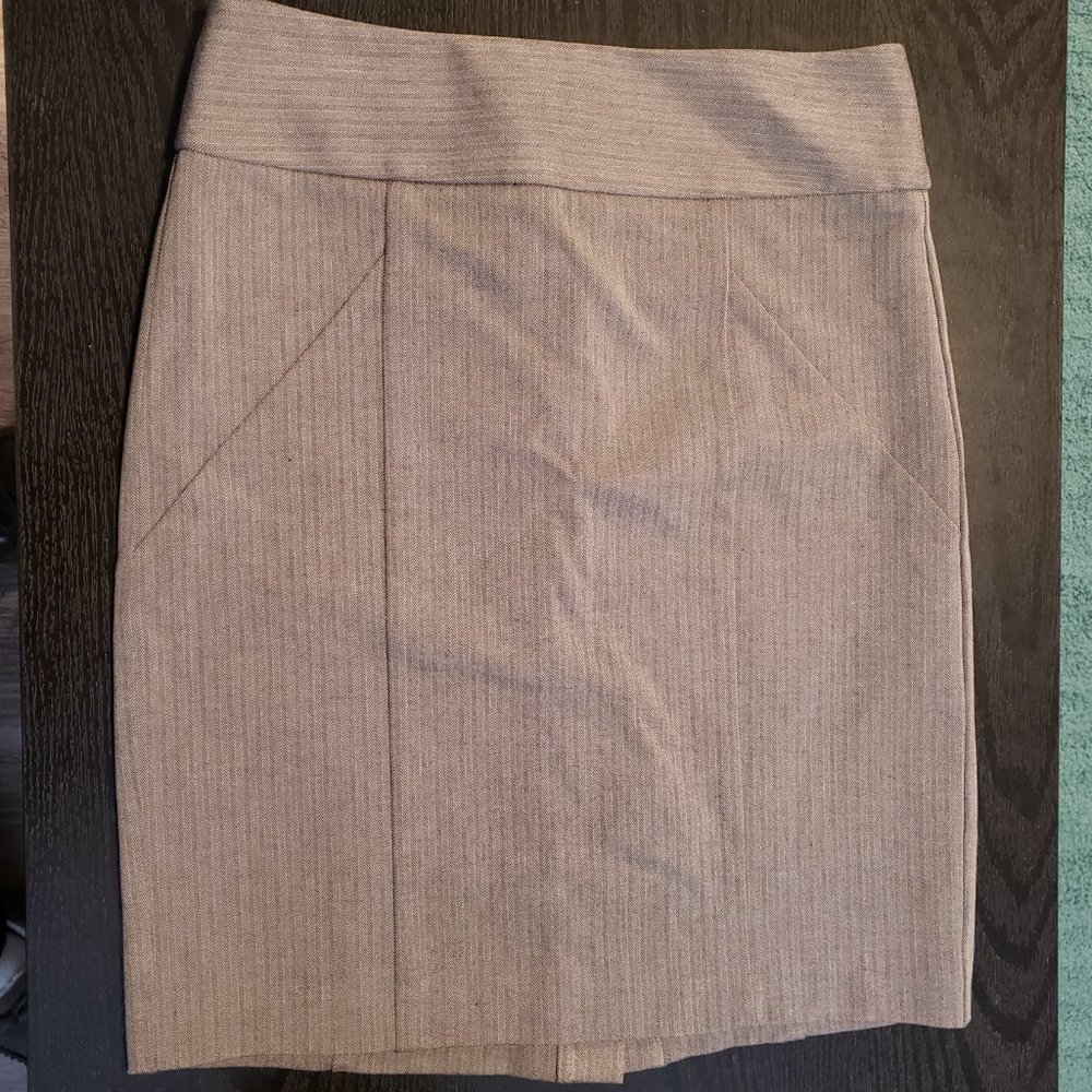 Banana Republic Gray Stretch Pencil Skirt Size 4 Black Details